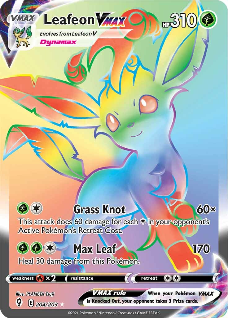 Leafeon VMAX (204/203) [Sword &amp; Shield: Evolving Skies] 