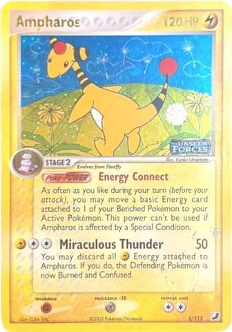Ampharos (1/115) (Stamped) [EX: Unseen Forces] 