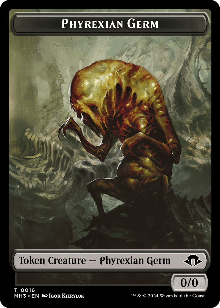 Phyrexian Germ // Phyrexian Wurm (0017) Double-Sided Token [Modern Horizons 3 Tokens] 