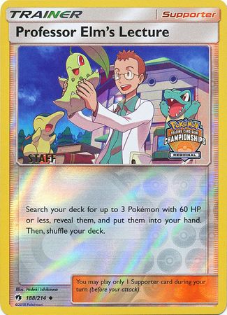 Professor Elm's Lecture (188/214) (Regional Championship Promo Staff) [Sun &amp; Moon: Lost Thunder] 