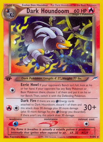 Dark Houndoom (7/105) [Neo Destiny 1st Edition] 