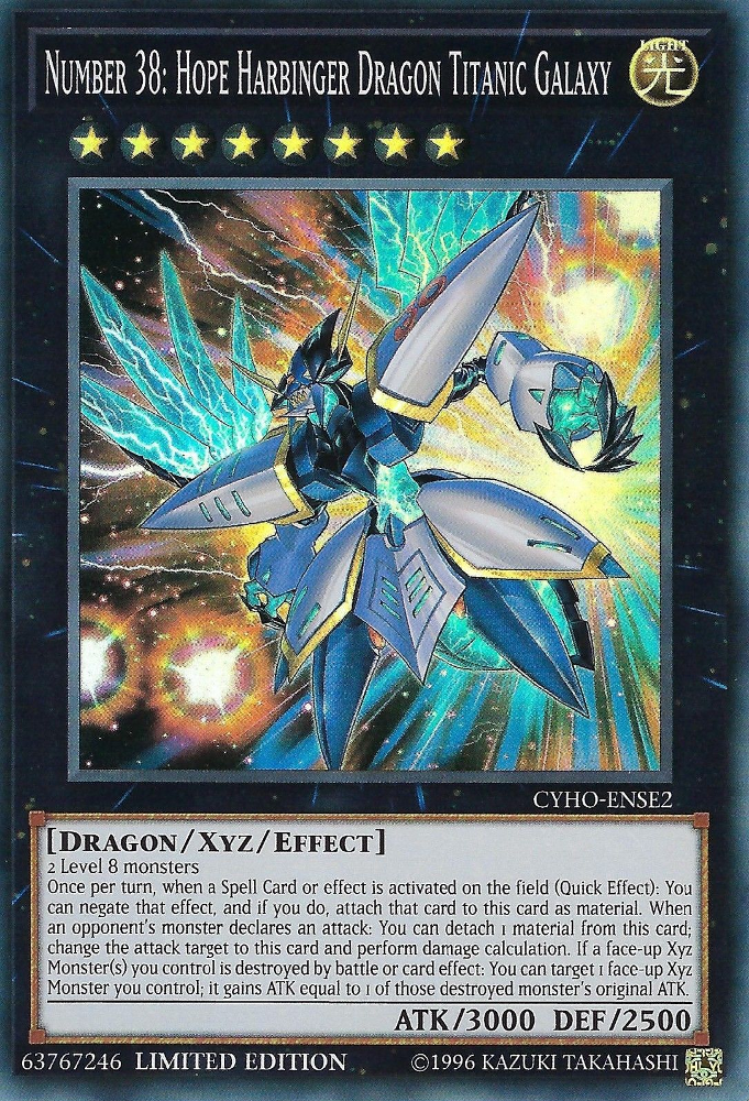 Number 38: Hope Harbinger Dragon Titanic Galaxy [CYHO-ENSE2] Super Rare 