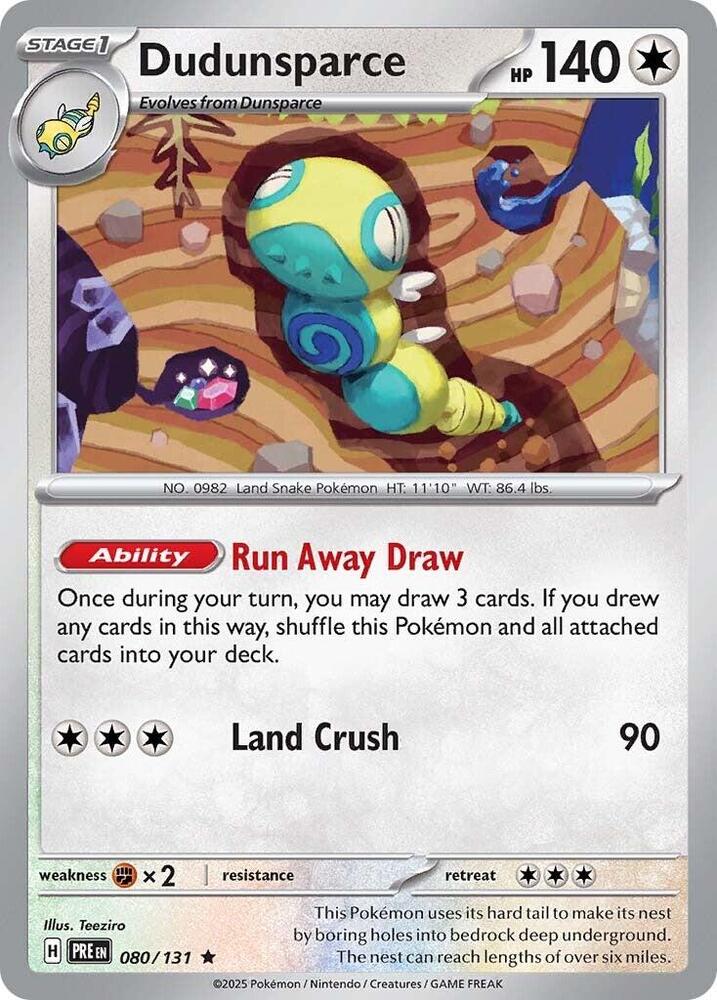 Dudunsparce (080/131) [Scarlet &amp; Violet: Prismatic Evolutions] 