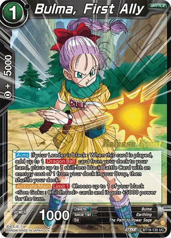 Bulma, First Ally (Fighter's Ambition Holiday Pack) (BT19-135) [Tournament Promotion Cards] 