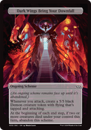Dark Wings Bring Your Downfall (Full Art) [Duskmourn: House of Horror Commander] 