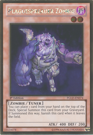Plaguespreader Zombie [PGLD-EN074] Gold Rare 