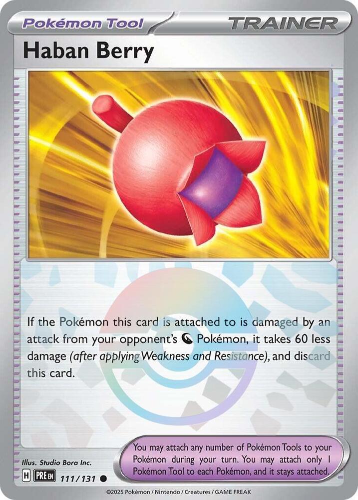 Haban Berry (111/131) (Poke Ball Pattern) [Scarlet &amp; Violet: Prismatic Evolutions] 