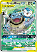 Blastoise &amp; Piplup GX (215/236) [Sun &amp; Moon: Cosmic Eclipse] 