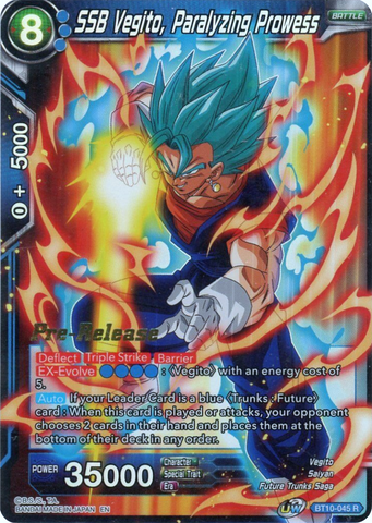 SSB Vegito, Paralyzing Prowess (BT10-045) [Rise of the Unison Warrior Prerelease Promos] 