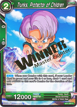 Trunks, Protector of Children (Winner Stamped) (BT1-069) [Tournament Promotion Cards] 