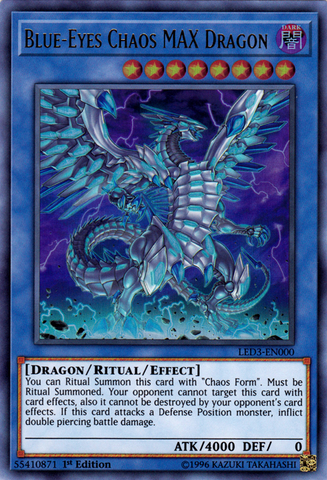 Blue-Eyes Chaos MAX Dragon [LED3-EN000] Ultra Rare 