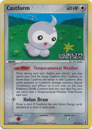 Castform (34/113) (Stamped) [EX: Delta Species] 