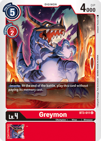 Greymon [BT3-011] [Release Special Booster Ver.1.5] 