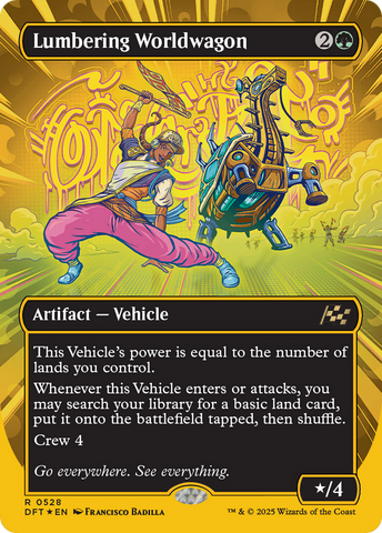 Lumbering Worldwagon (Borderless) (First-Place Foil) [Aetherdrift] 