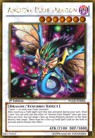 Ancient Pixie Dragon [PGLD-EN006] Gold Secret Rare 