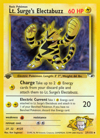 Lt. Surge's Electabuzz (27/132) [Gym Heroes 1st Edition] 