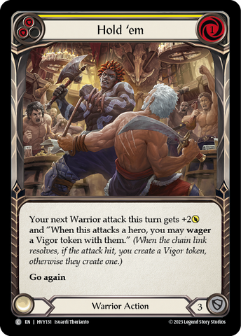Hold 'em (Yellow) [HVY131] (Heavy Hitters) Rainbow Foil 