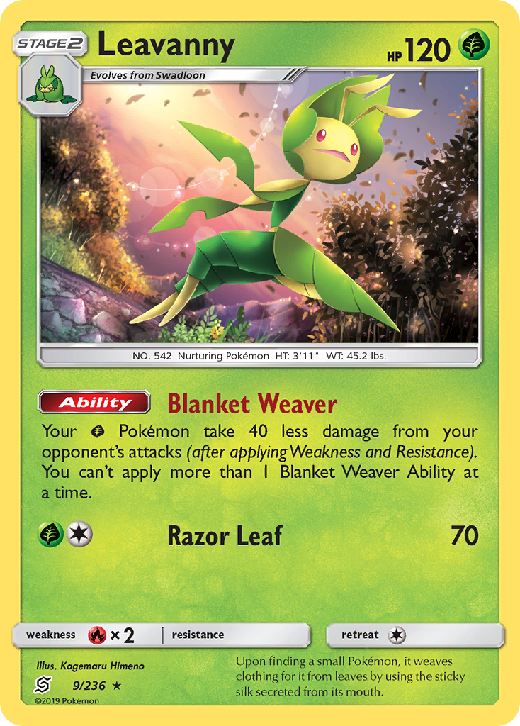 Leavanny (9/236) [Sun &amp; Moon: Unified Minds] 