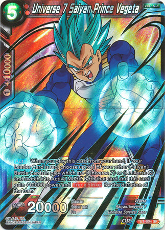 Universe 7 Saiyan Prince Vegeta (TB1-004) [The Tournament of Power] 