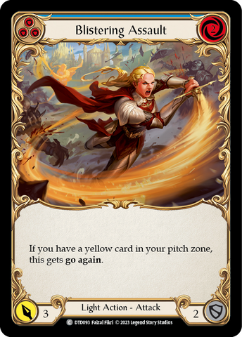 Blistering Assault (Blue) [DTD093] (Dusk Till Dawn) Rainbow Foil 