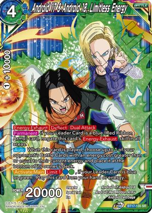 Android 17 &amp; Android 18, Limitless Energy (BT17-135) [Ultimate Squad] 