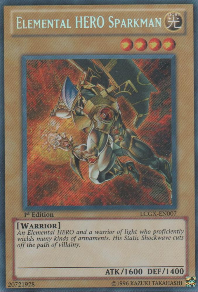 Elemental HERO Sparkman (Alternate Art) [LCGX-EN007] Secret Rare 