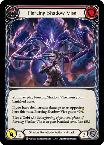 Piercing Shadow Vise (Red) [CHN010] (Monarch Chane Blitz Deck) 