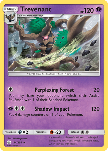 Trevenant (94/236) [Sun &amp; Moon: Cosmic Eclipse] 