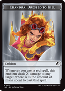 Human (0014) // Emblem - Chandra, Dressed to Kill Double-Sided Token [Innistrad Remastered Tokens] 