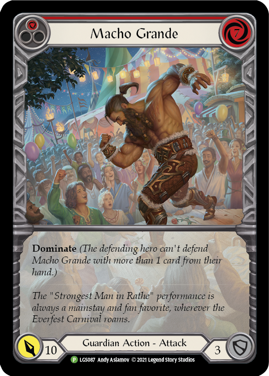 Macho Grande (Red) [LGS087] (Promo) Rainbow Foil 