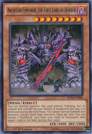 Archfiend Emperor, the First Lord of Horror [MP14-EN084] Rare 