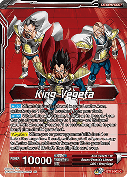 King Vegeta // King Vegeta, Head of the Saiyan Rebellion (Common) (BT13-002) [Supreme Rivalry] 