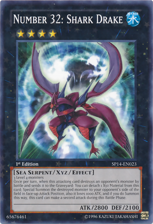 Number 32: Shark Drake [SP14-EN023] Starfoil Rare 