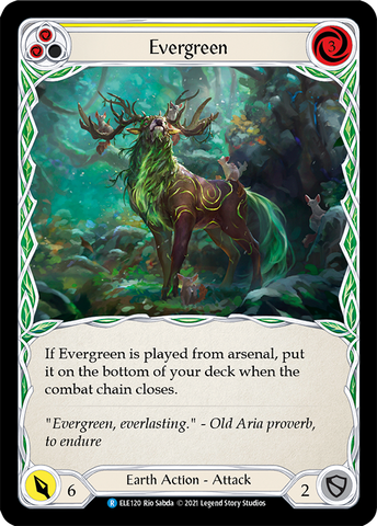 Evergreen (Yellow) [ELE120] (Tales of Aria) 1st Edition Rainbow Foil 