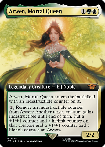 Arwen, Mortal Queen (Extended Art) (Surge Foil) [The Lord of the Rings: Tales of Middle-Earth] 