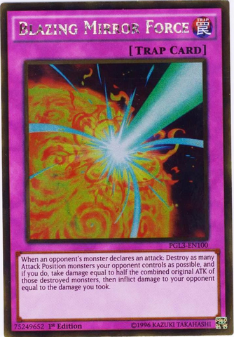 Blazing Mirror Force [PGL3-EN100] Gold Rare 
