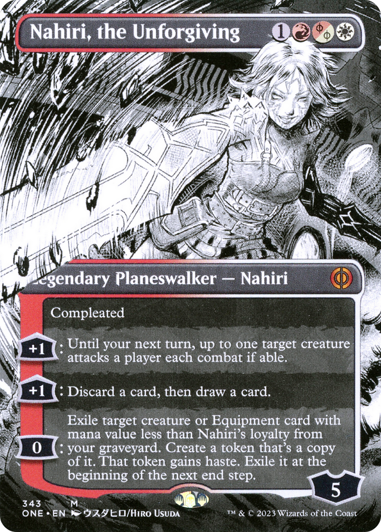 Nahiri, the Unforgiving (Borderless Manga) [Phyrexia: All Will Be One]