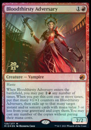 Bloodthirsty Adversary [Innistrad: Midnight Hunt Prerelease Promos] 