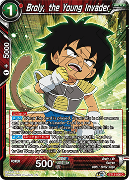 Broly, the Young Invader (Common) (BT13-026) [Supreme Rivalry] 