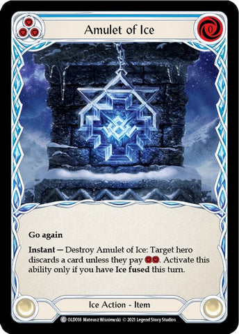 Amulet of Ice (Blue) [OLD018] (Tales of Aria Oldhim Blitz Deck) 1st Edition Normal 