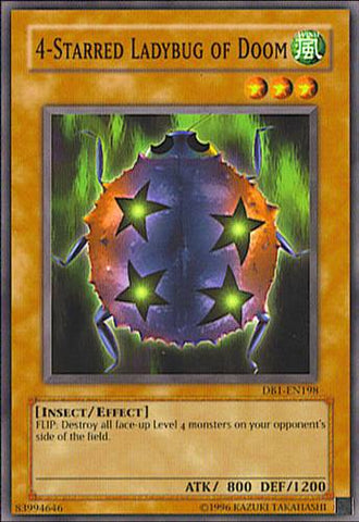 4-Starred Ladybug of Doom [DB1-EN198] Common 