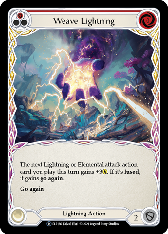 Weave Lightning (Red) [U-ELE180] (Tales of Aria Unlimited) Unlimited Rainbow Foil 