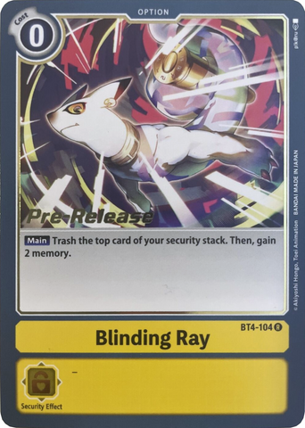 Blinding Ray [BT4-104] [Great Legend Pre-Release Promos] 