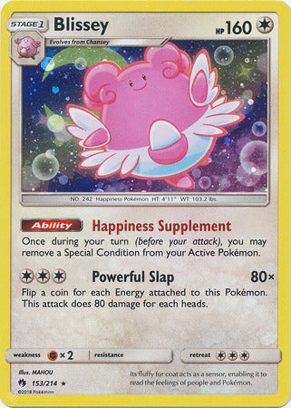 Blissey (153/214) (Cosmos Holo) [Sun &amp; Moon: Lost Thunder] 