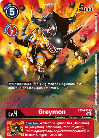 Greymon [BT5-010] (Premier Event) [Battle of Omni Promos] 