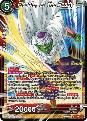 Piccolo, at the Ready (Fighter's Ambition Holiday Pack) (BT19-017) [Tournament Promotion Cards] 