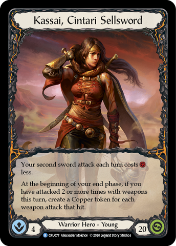 Kassai, Cintari Sellsword [CRU077] (Crucible of War) 1st Edition Rainbow Foil 