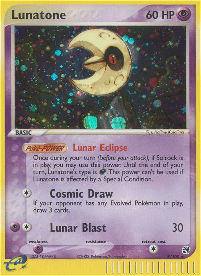 Lunatone (8/100) [EX: Sandstorm] 