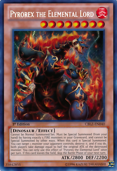 Pyrorex the Elemental Lord [CBLZ-EN040] Secret Rare 