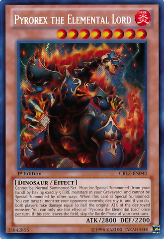 Pyrorex the Elemental Lord [CBLZ-EN040] Secret Rare 
